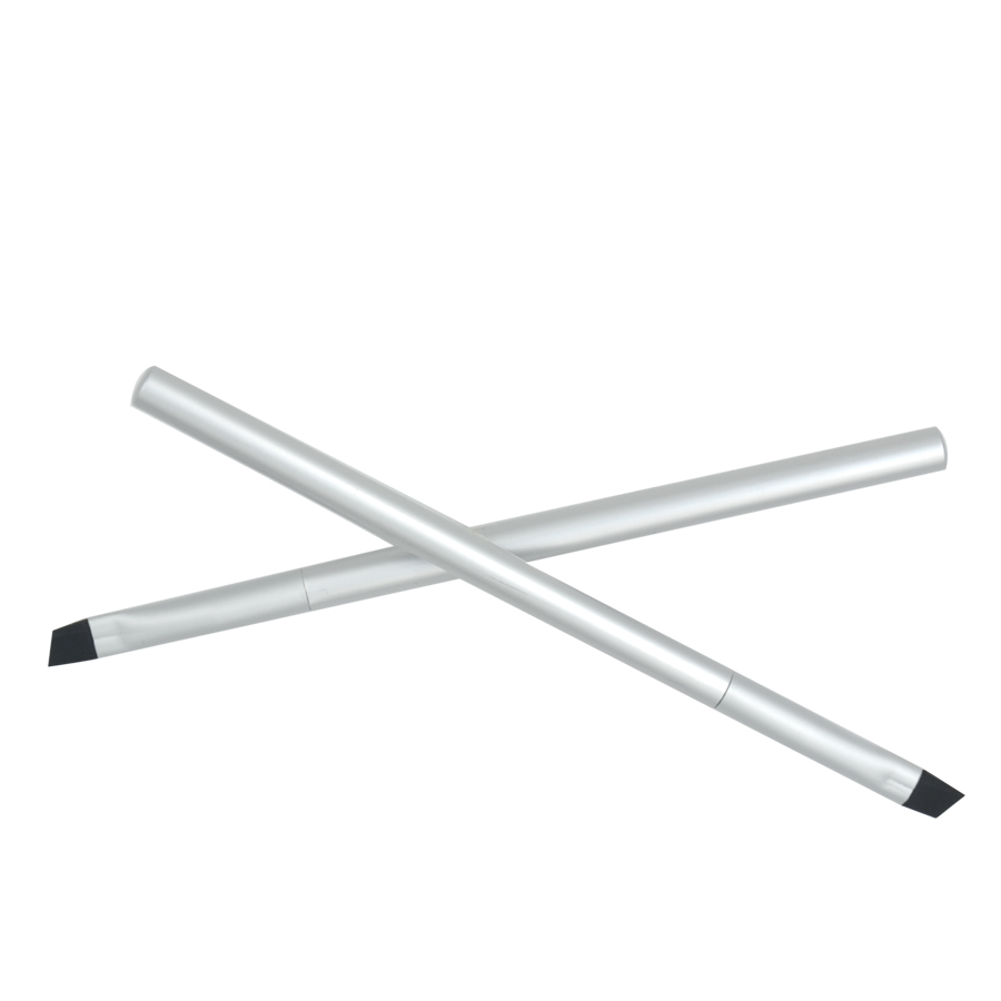 Full aluminum handle and ferrule makeup eyeshadow eyebrow brush eye lip silicone brush makeup