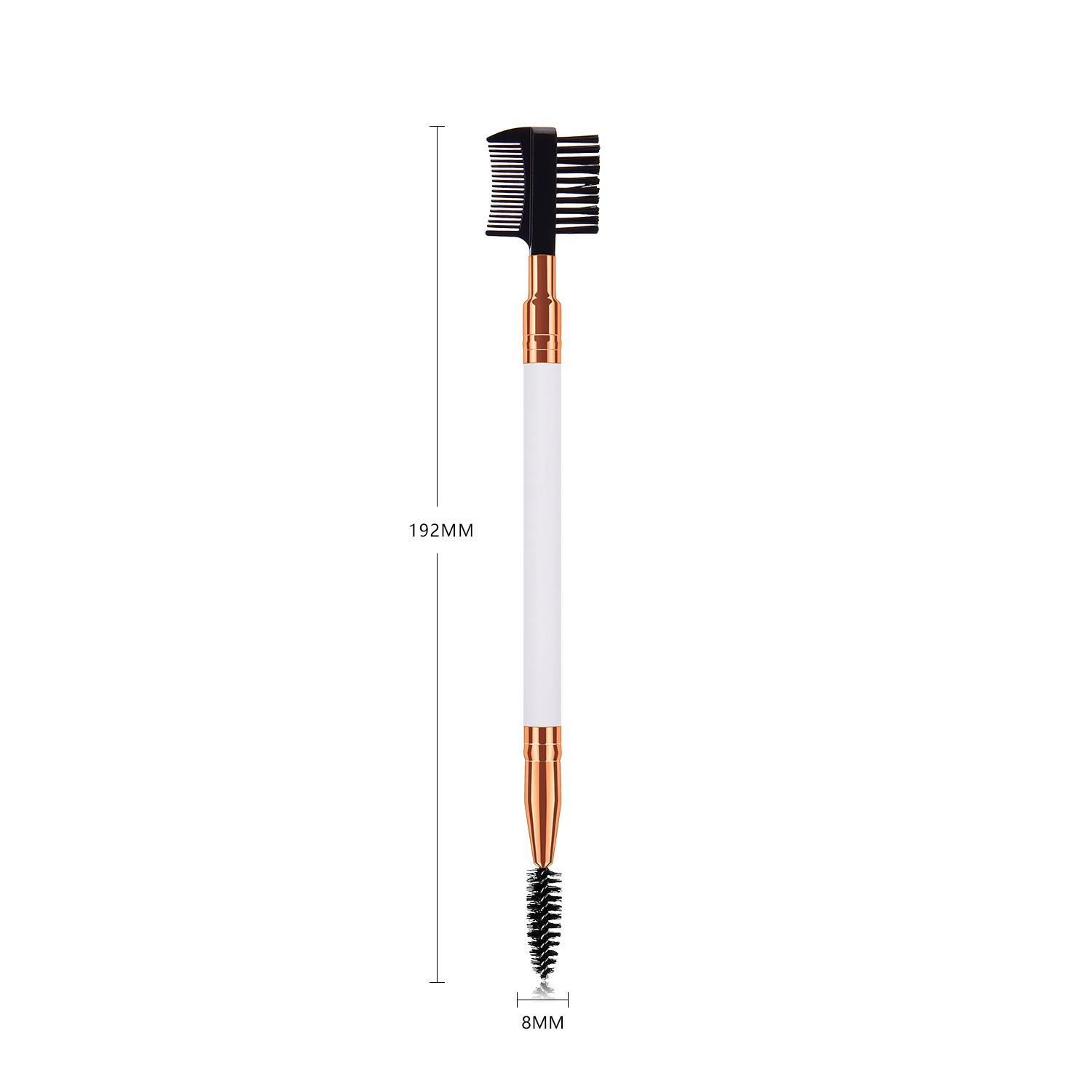 OEM Dual-end Makeup Eye Brush - Mascara Brush + Eyebrow Makeup Brush White