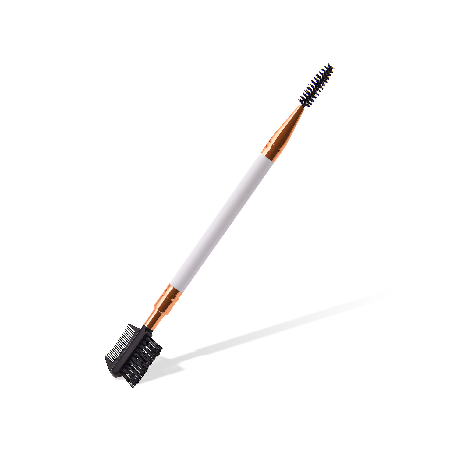 OEM Dual-end Makeup Eye Brush - Mascara Brush + Eyebrow Makeup Brush White
