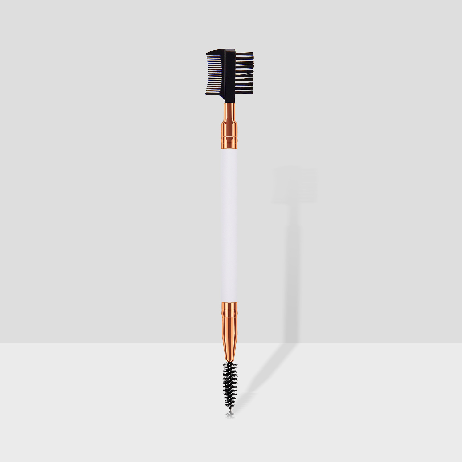 OEM Dual-end Makeup Eye Brush - Mascara Brush + Eyebrow Makeup Brush White