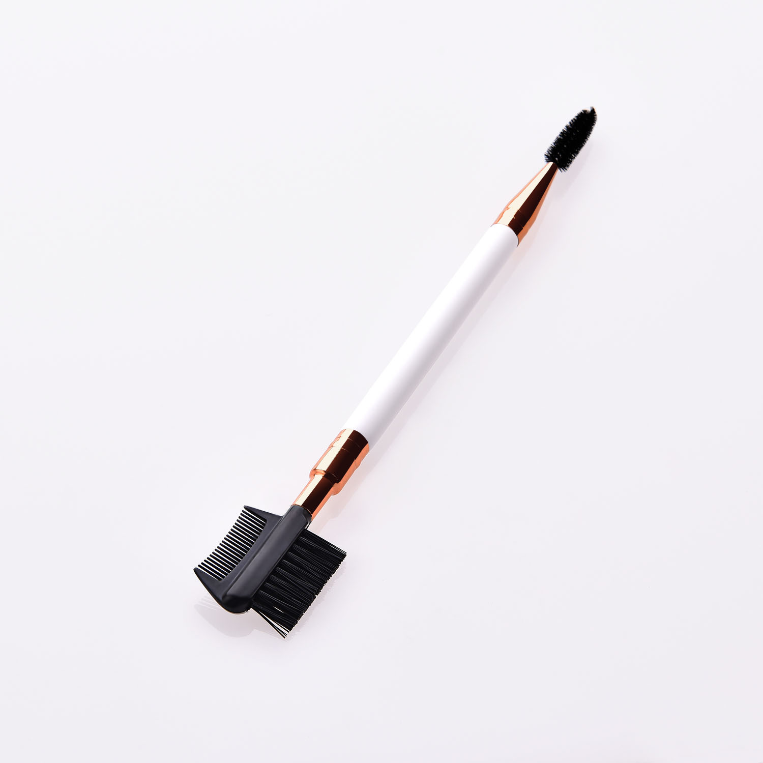 OEM Dual-end Makeup Eye Brush - Mascara Brush + Eyebrow Makeup Brush White