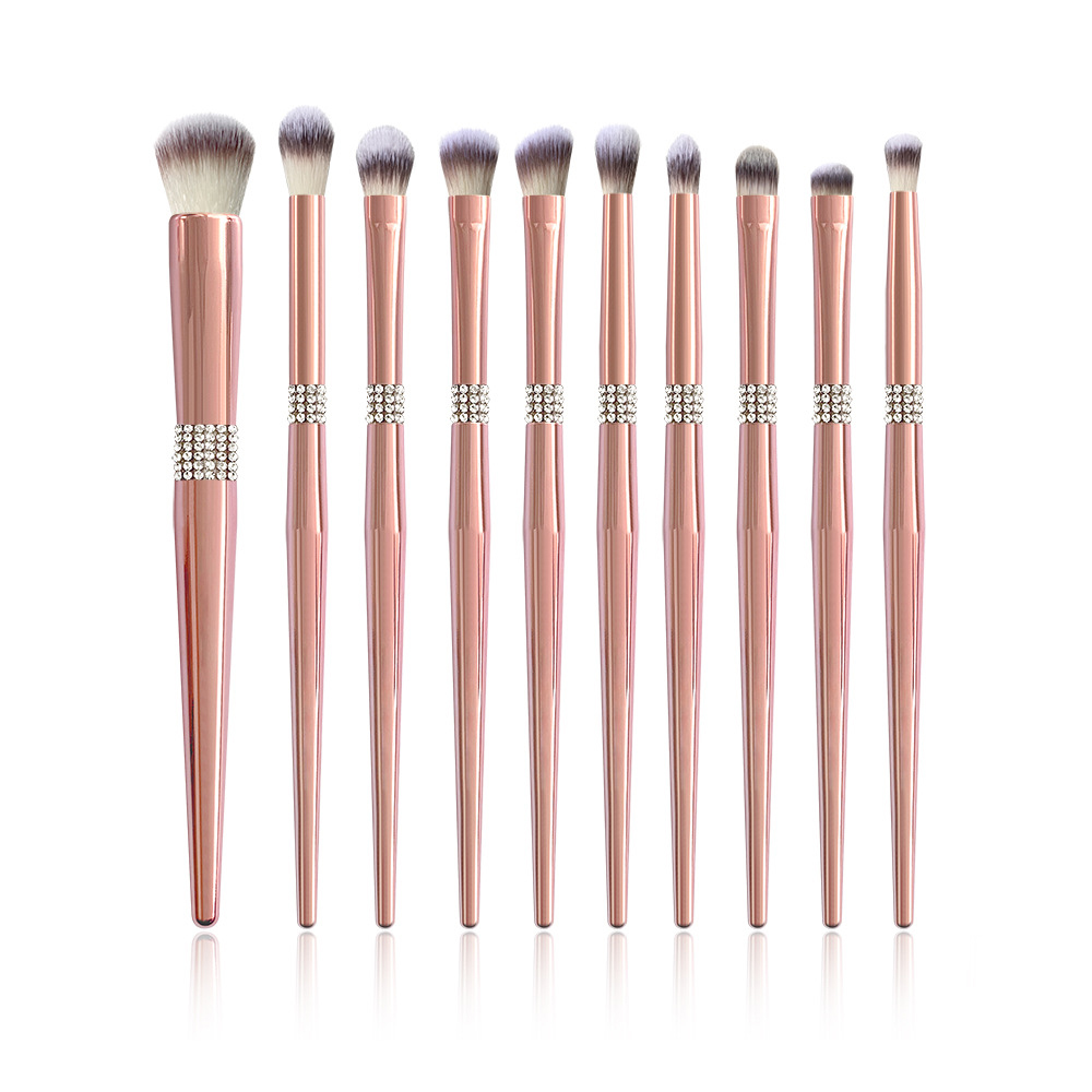 Luxury 15pcs Vegan High end Private custom label diamond makeup brush set with PU bag