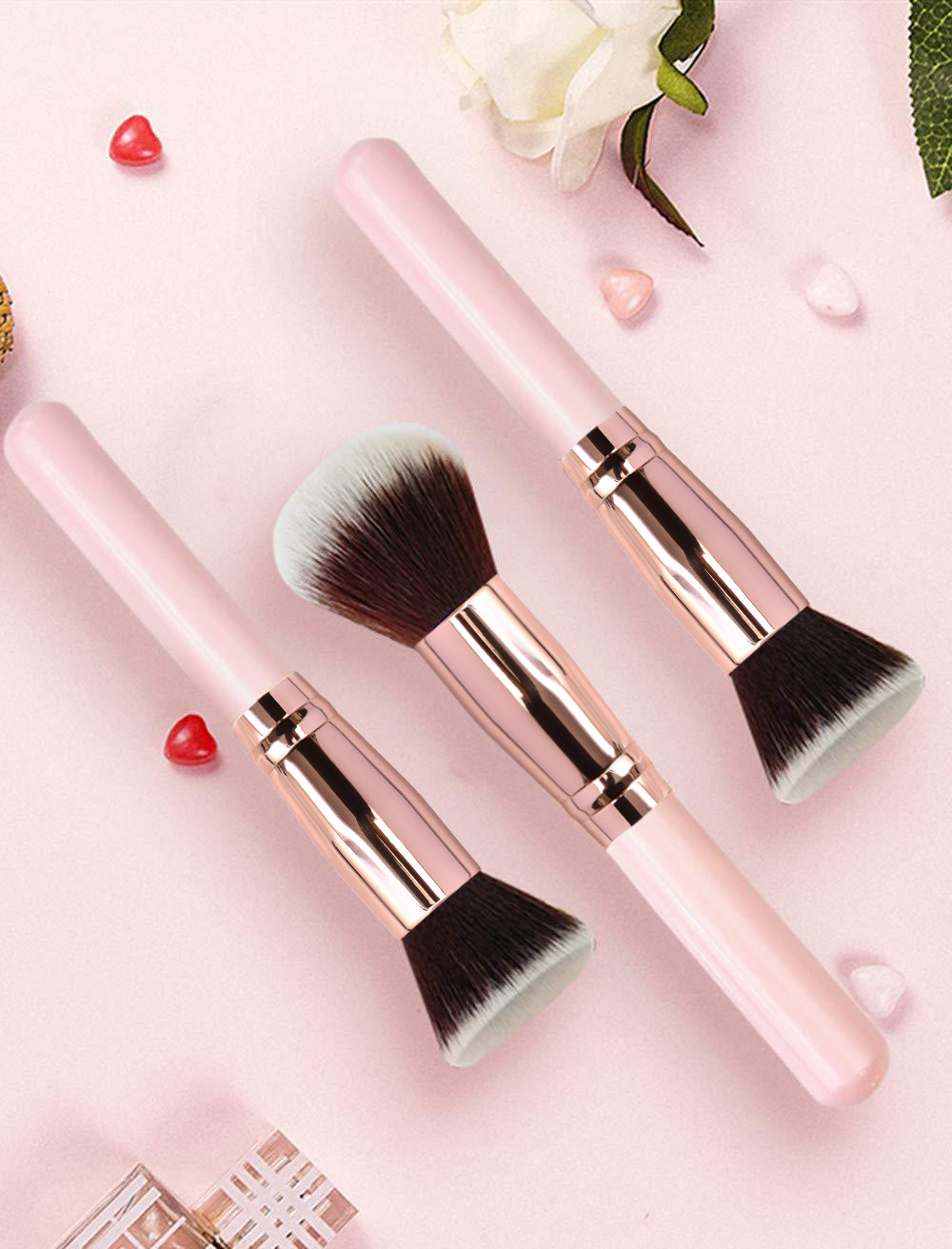 Amazon Best high quality single liquid Foundation Makeup brush Flat Top Kabuki Brush for Face