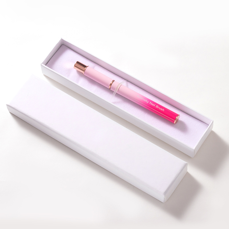 2#--22# Pink Color Kolinsky Hair Nail Acrylic Brush Nails Oval Nail Art Brushes