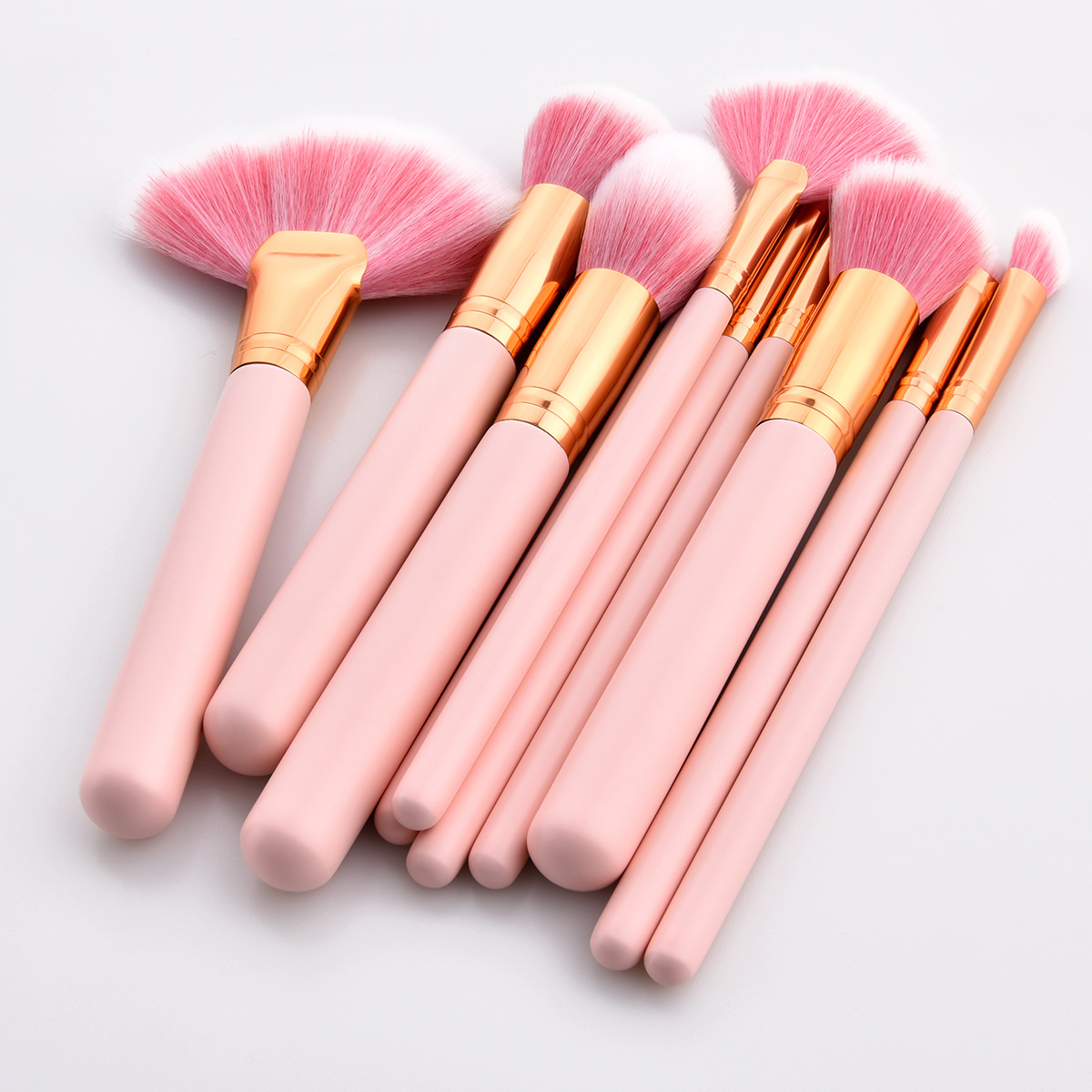 2021 New Trend 14PCS Standing Brushes Makeup Set Pink Stand Up Make Up Brushes