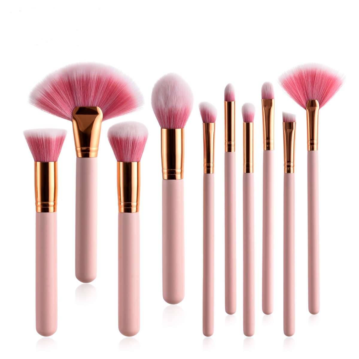 2021 New Trend 14PCS Standing Brushes Makeup Set Pink Stand Up Make Up Brushes