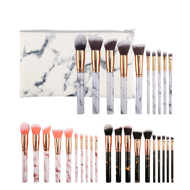 New Product Synthetic Makeup Brushes for Face marble Brush with Custom Logo Brushes