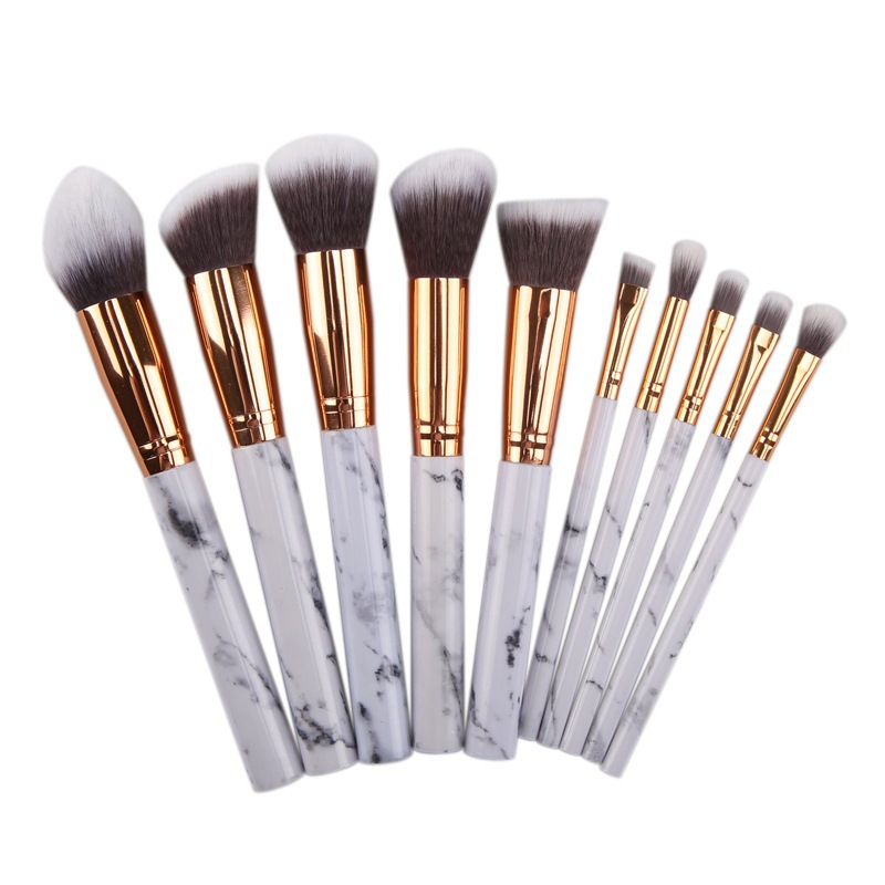 New Product Synthetic Makeup Brushes for Face marble Brush with Custom Logo Brushes