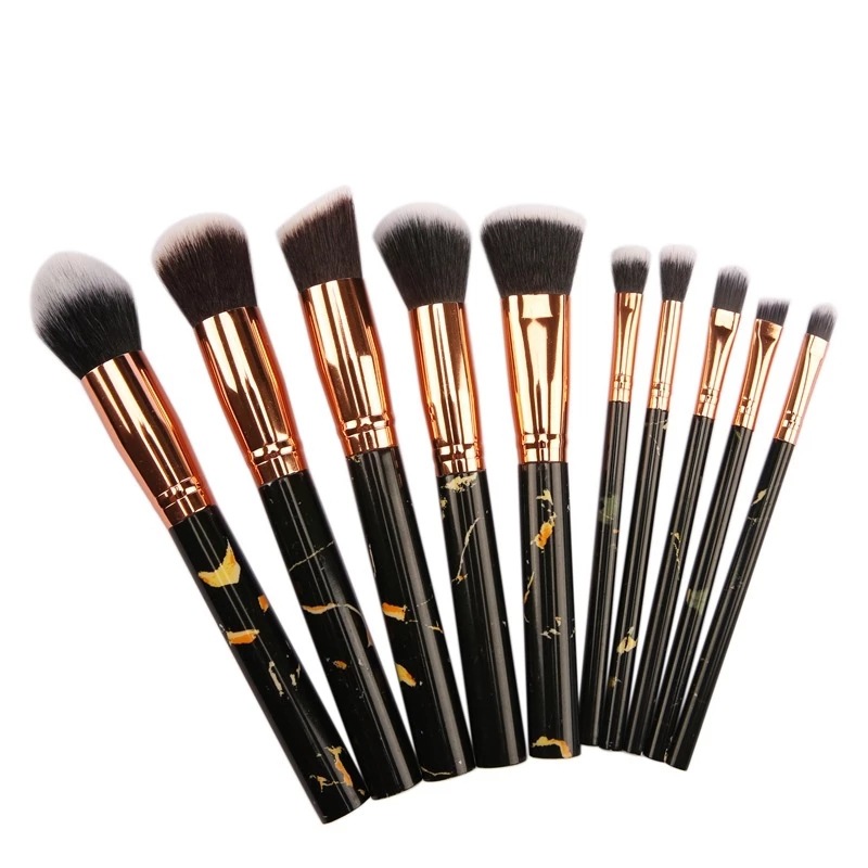 New Product Synthetic Makeup Brushes for Face marble Brush with Custom Logo Brushes