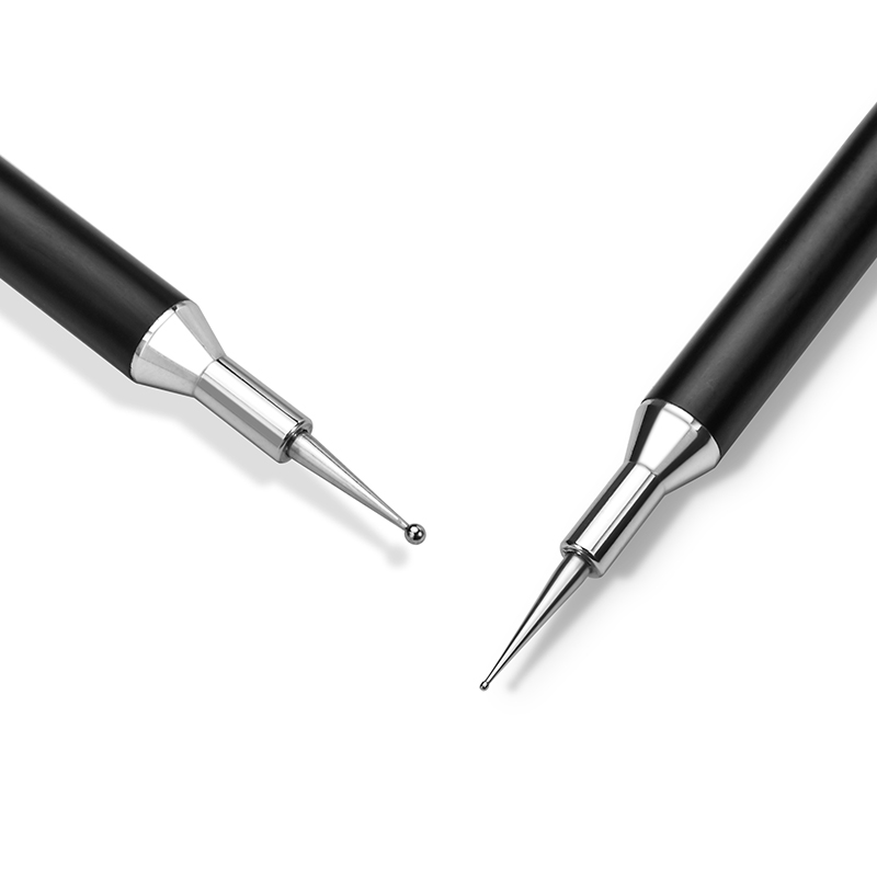 matte black metal handle wholesale double dotting nail art tool
