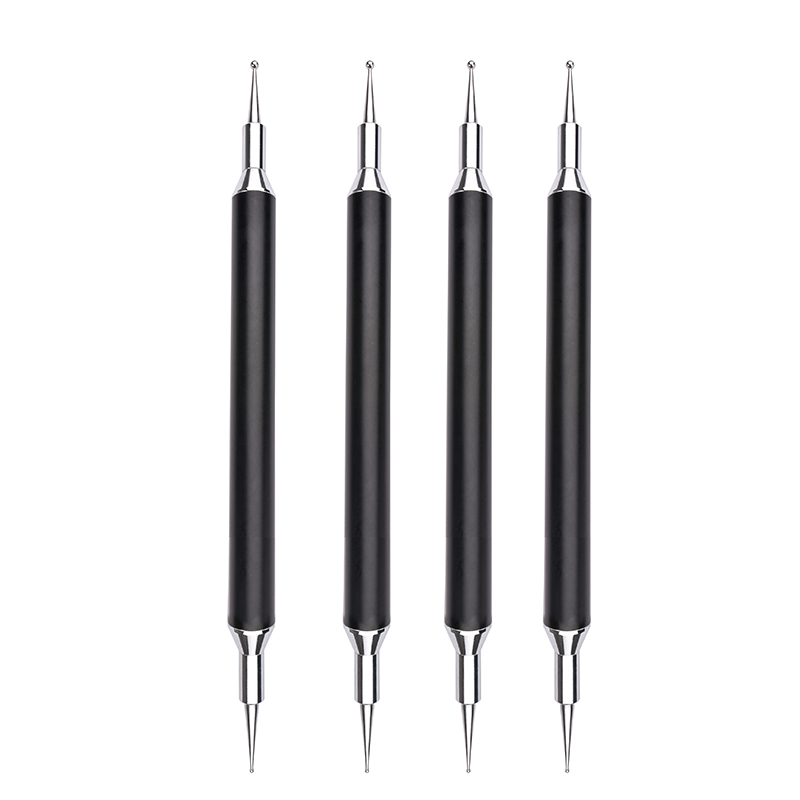 matte black metal handle wholesale double dotting nail art tool
