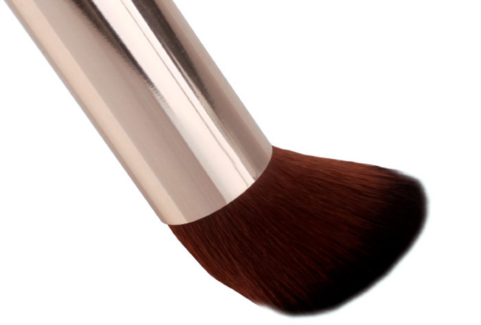 Professional Retractable Bristle Hair Powder Makeup Brush Golden Color