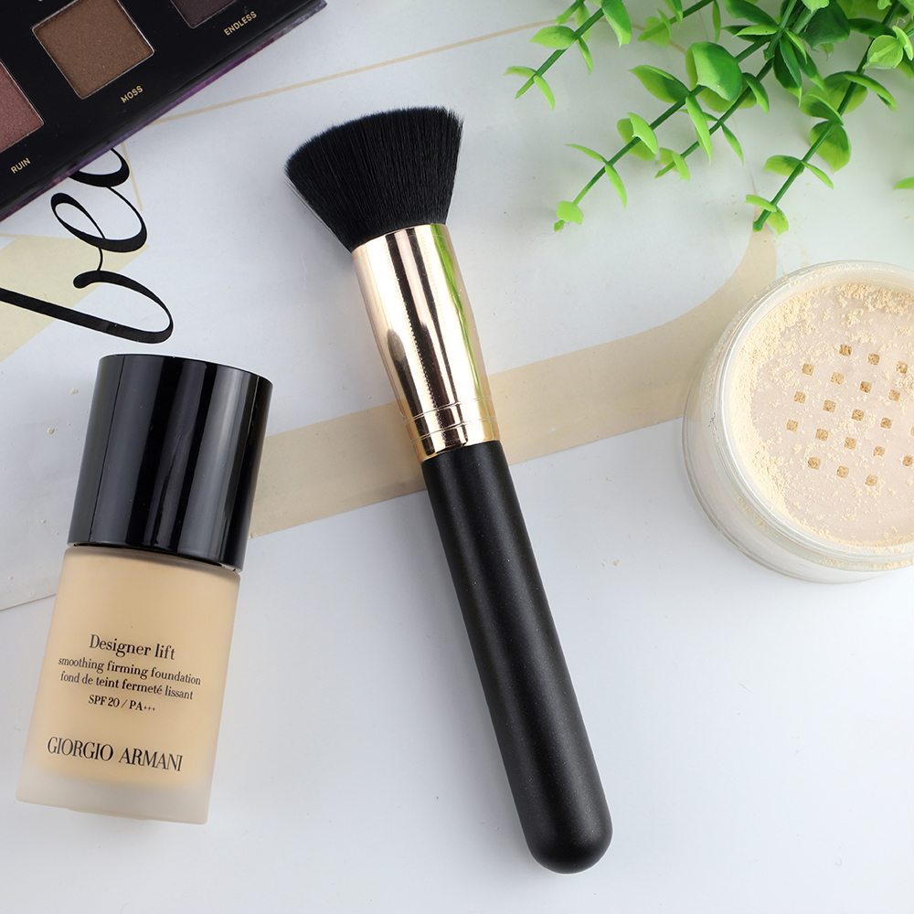 High Quality Single Iiquid Flat Top kabuki private label foundation brush