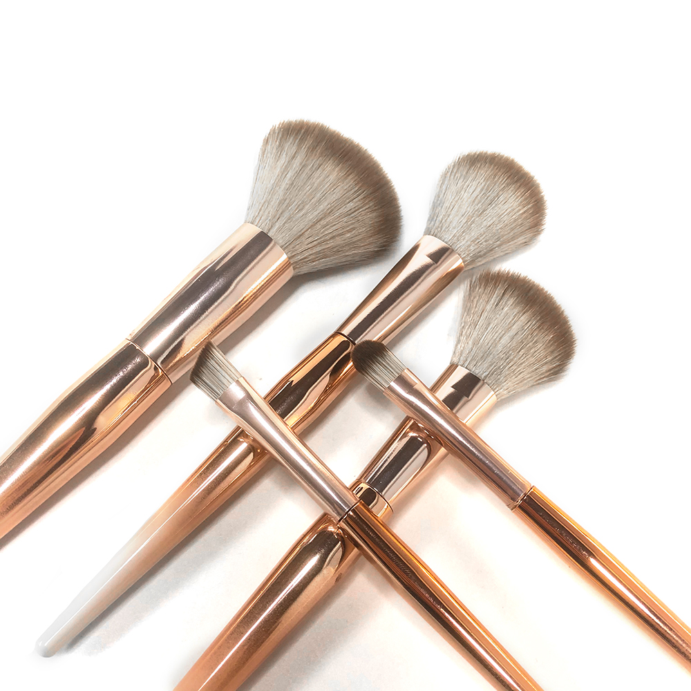 New Design Beauty Vegan Portable Luxury Gold Makeup Brushes Kit Kabuki Foundation Cosmetic Makeup Brushes