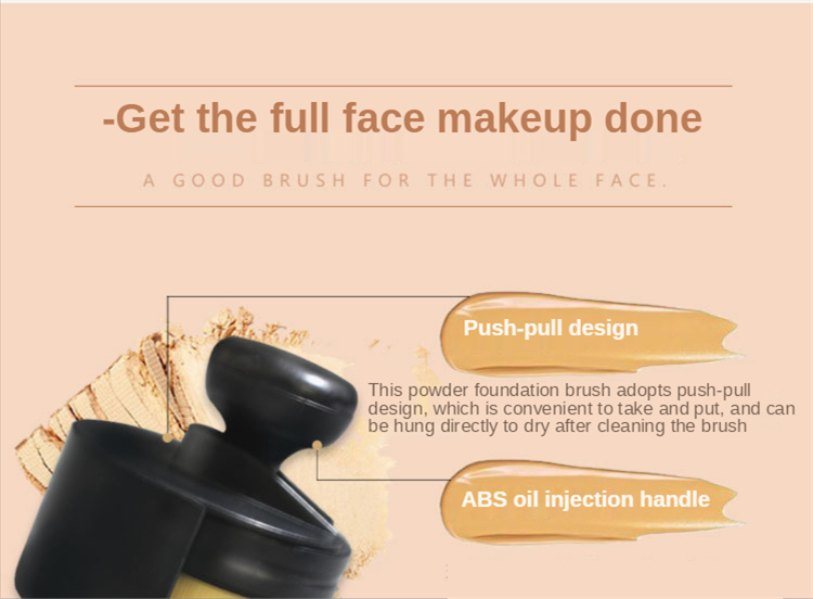 Wholesale Professional Round Stamp Seal Shape Face Makeup Brush Brushes Foundation Brush