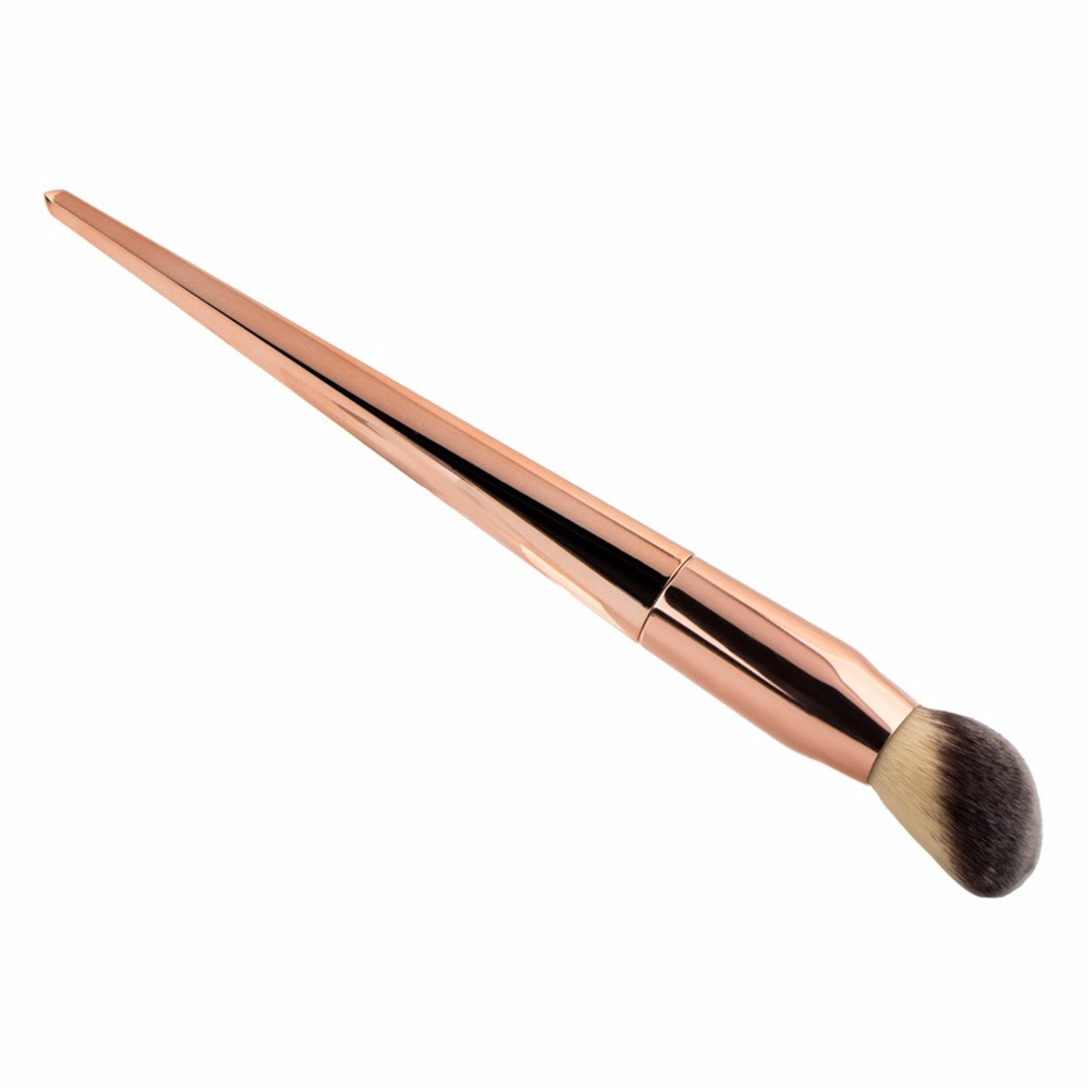 Single Round Head Silver Rose Gold Diamond Makeup Foundation Brush