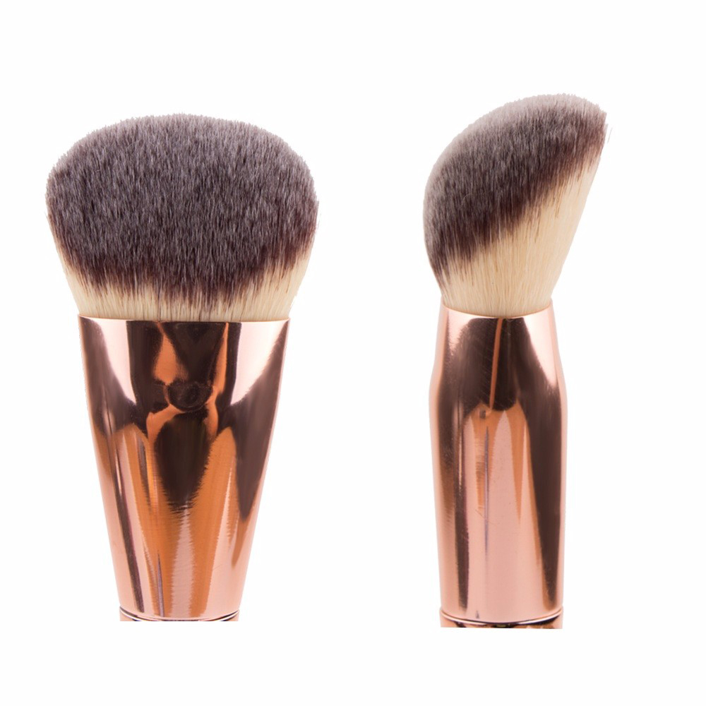 Single Round Head Silver Rose Gold Diamond Makeup Foundation Brush