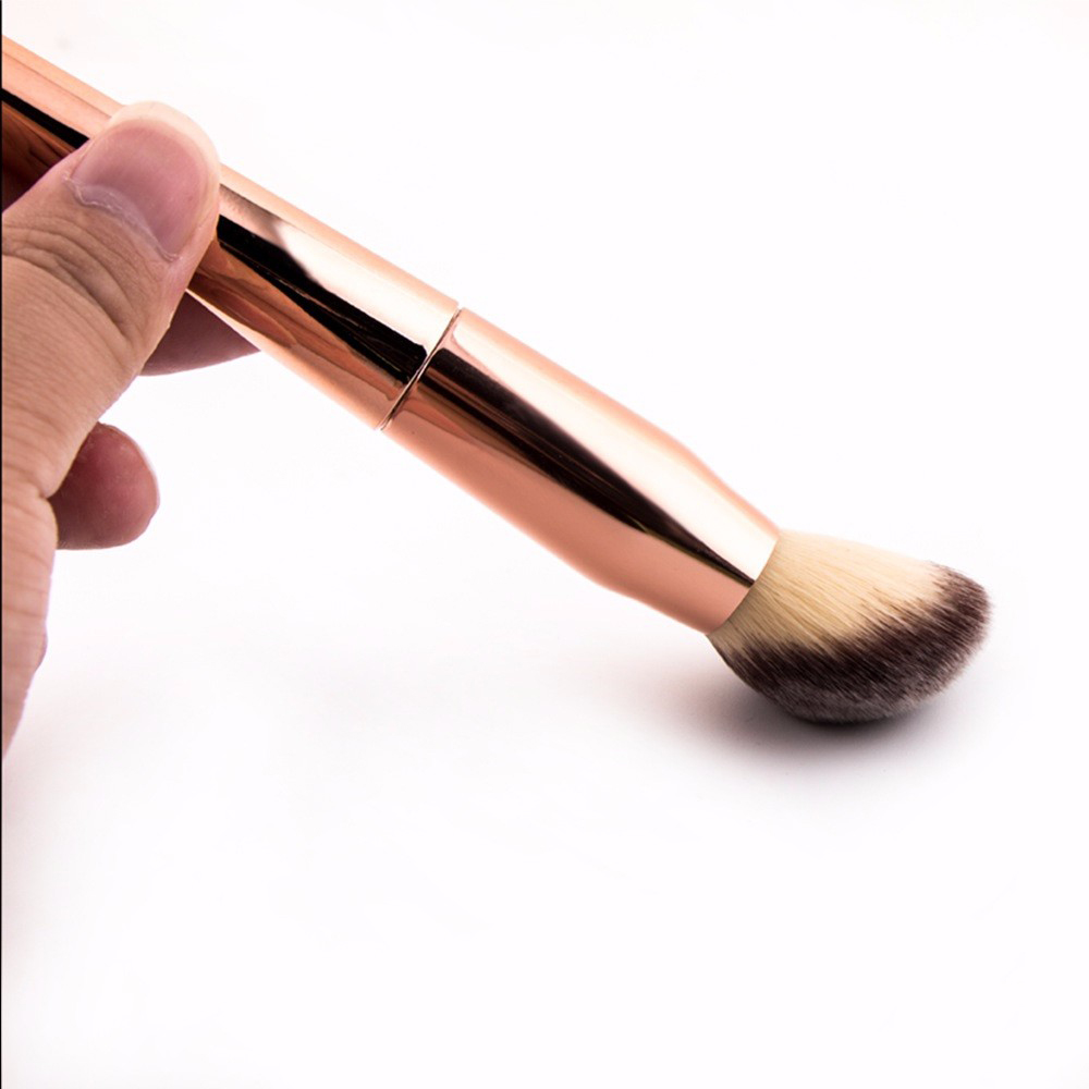 Single Round Head Silver Rose Gold Diamond Makeup Foundation Brush