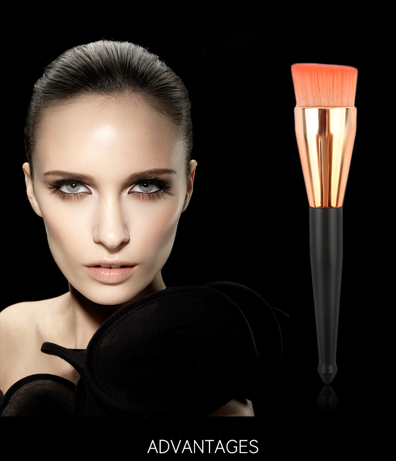 New Design Private Label Concave Face Liquid Foundation Makeup Brush