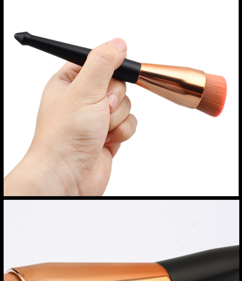 New Design Private Label Concave Face Liquid Foundation Makeup Brush