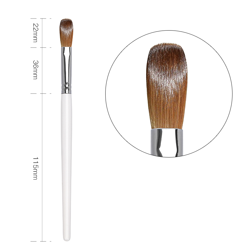 high quality wood handle acrylic nail brush wholesale kolinsky sable Nail Art Brush