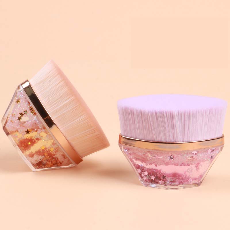 2022 New Upgrade NO 55 Iiquid Foundation Makeup Brush Amazon Hot Sell 2 Color Face Concealer Make Up Brush