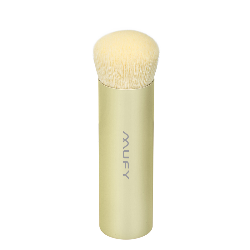 luxurious Macaron color  Aluminum handle soft nylon hair makeup brush single kabuki blush brush