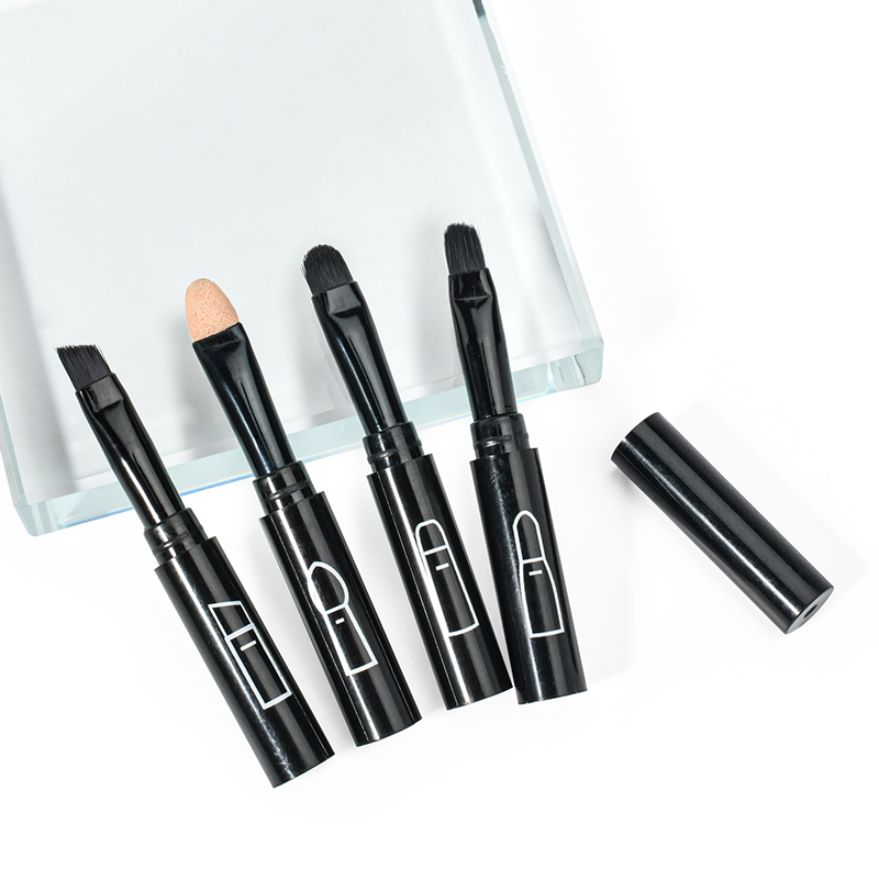 4 in 1 makeup portable single eyeshadow eyebrow lip brush 