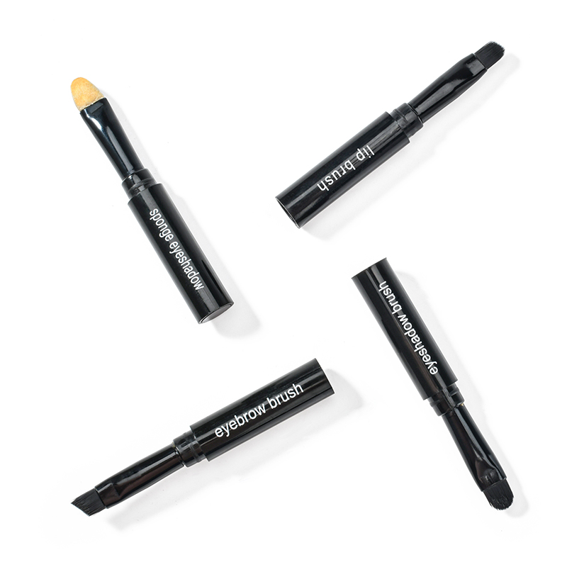 4 in 1 makeup portable single eyeshadow eyebrow lip brush 