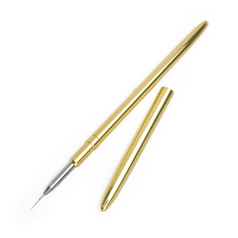100% kolinsky nail art brush set luxury gold color handle kolinsky acrylic nail art brush set