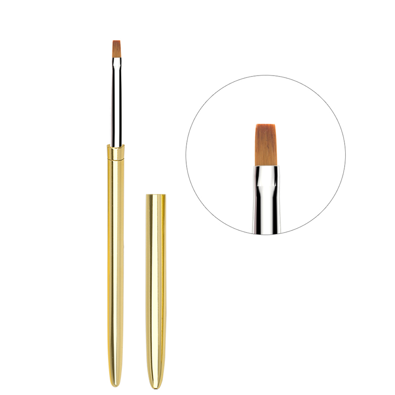 100% kolinsky nail art brush set luxury gold color handle kolinsky acrylic nail art brush set