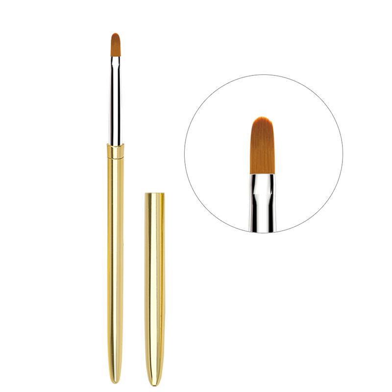 100% kolinsky nail art brush set luxury gold color handle kolinsky acrylic nail art brush set