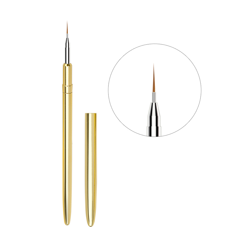100% kolinsky nail art brush set luxury gold color handle kolinsky acrylic nail art brush set
